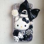 Black Bow Hello Kitty For 4g 4s Iphone Case..